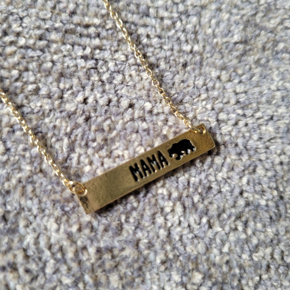 NEW Mama Bear Bar Necklace
